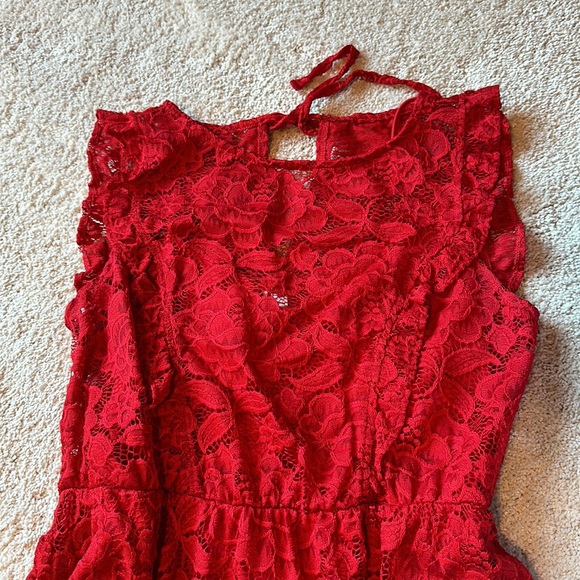 Lauren Conrad Red Lace Dress - Picture 4 of 4